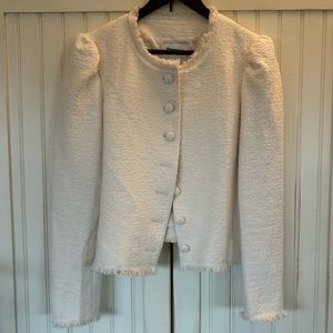 SOLD Club Monaco Cream Wool Blend Blazer Sz 12 EUC BC